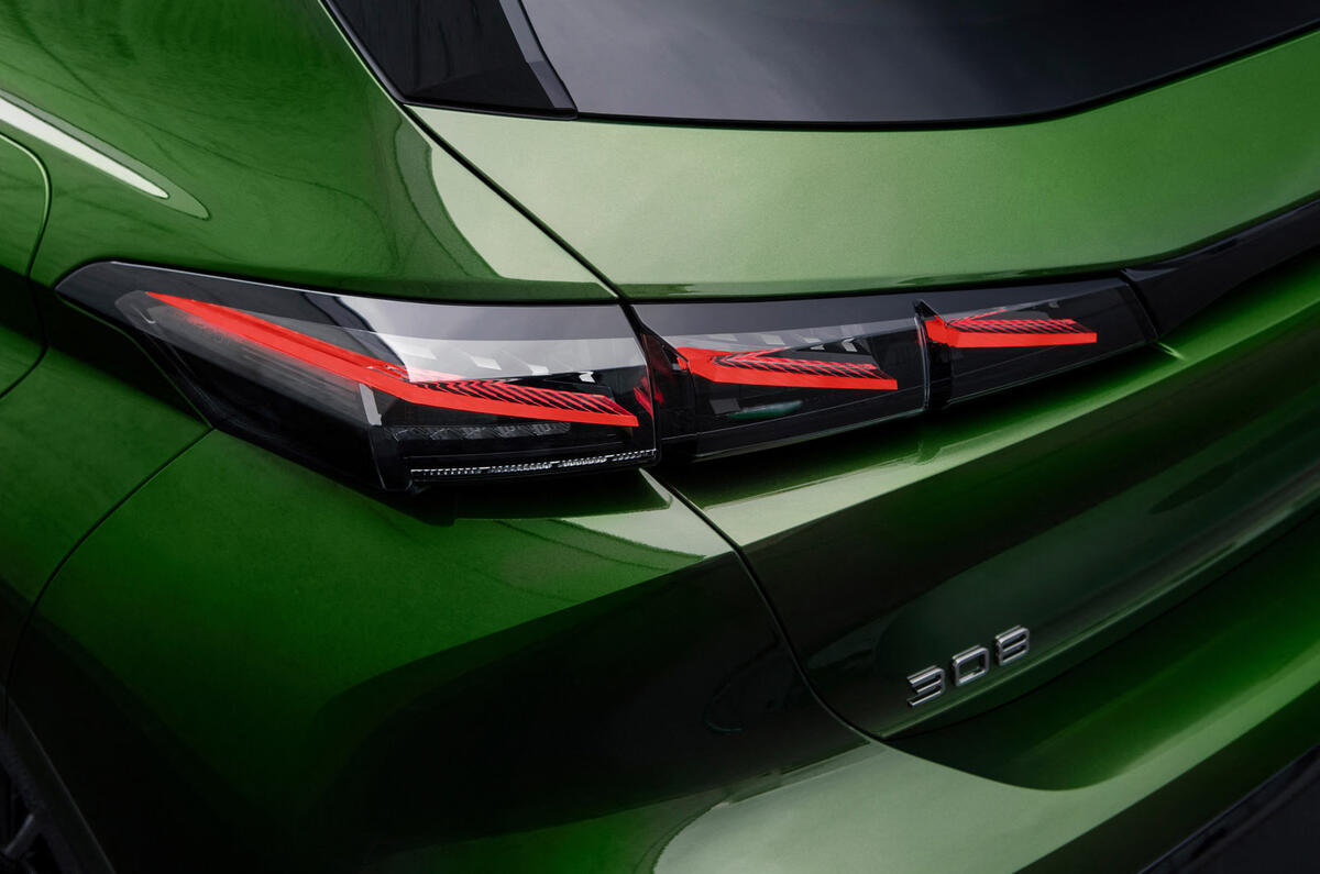91 Peugeot 308 2021 official reveal images rear lights 91 Peugeot 308 2021 official reveal images rear lights