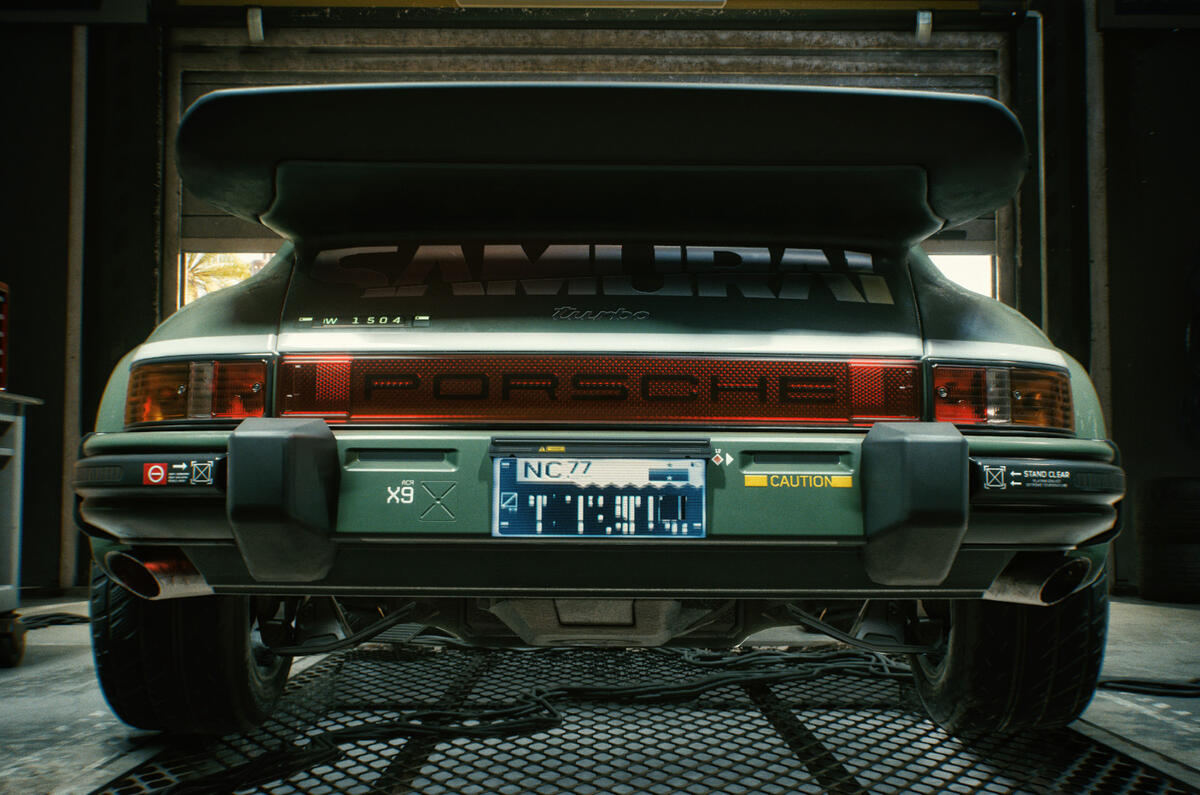 Porsche 911 Cyberpunk 2077 tie-in - rear end Porsche 911 Cyberpunk 2077 tie-in - rear end