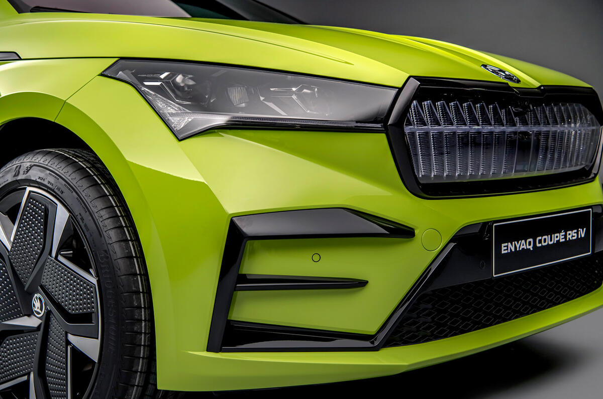 91 Skoda Enyaq coupe vRS 2022 official images front bumper