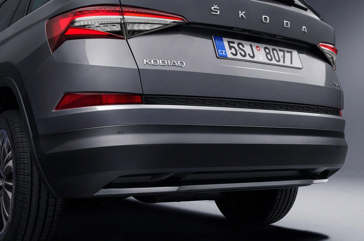 91 Skoda Kodiaq MY2021 facelift official images rear bumper