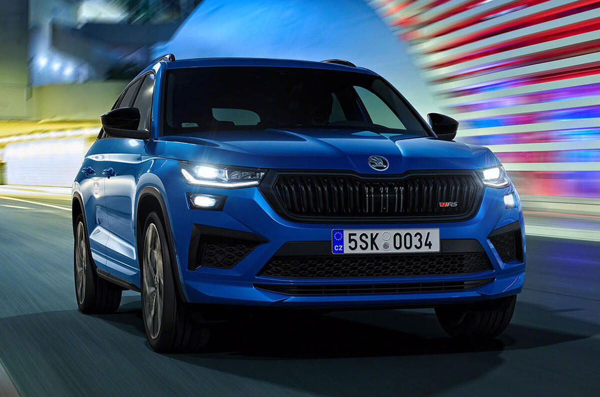 91 Skoda Kodiaq VRS 2021 official images tracking front