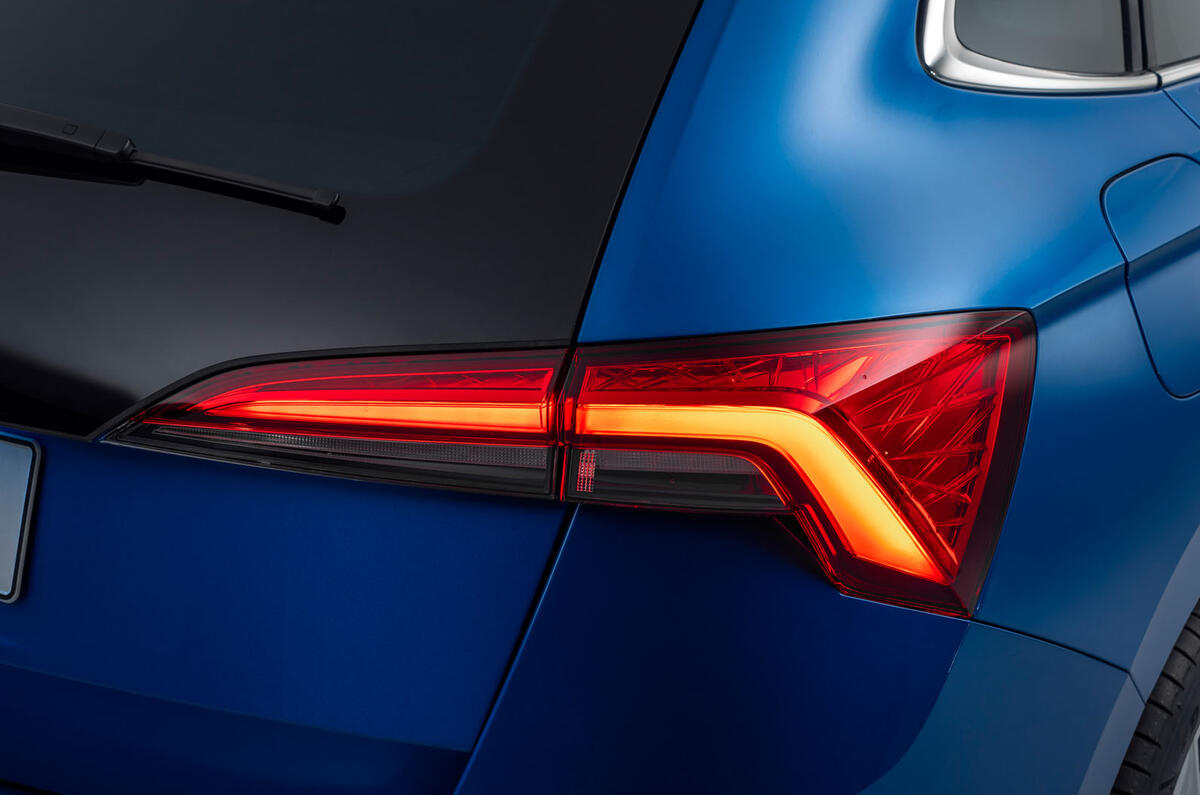 Skoda Scala 2019 official reveal - studio rear lights