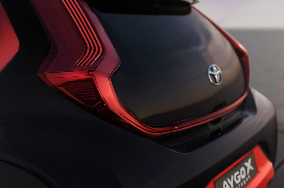 91 Toyota Aygo X Prologue 2021 concept official images rear lights 91 Toyota Aygo X Prologue 2021 concept official images rear lights
