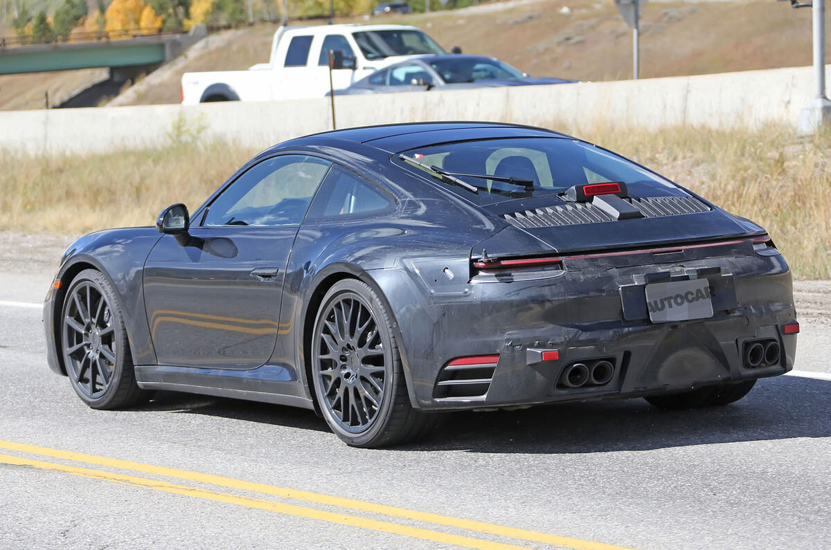 Porsche 911 interior sighting shows new digital cluster of 2019 car
