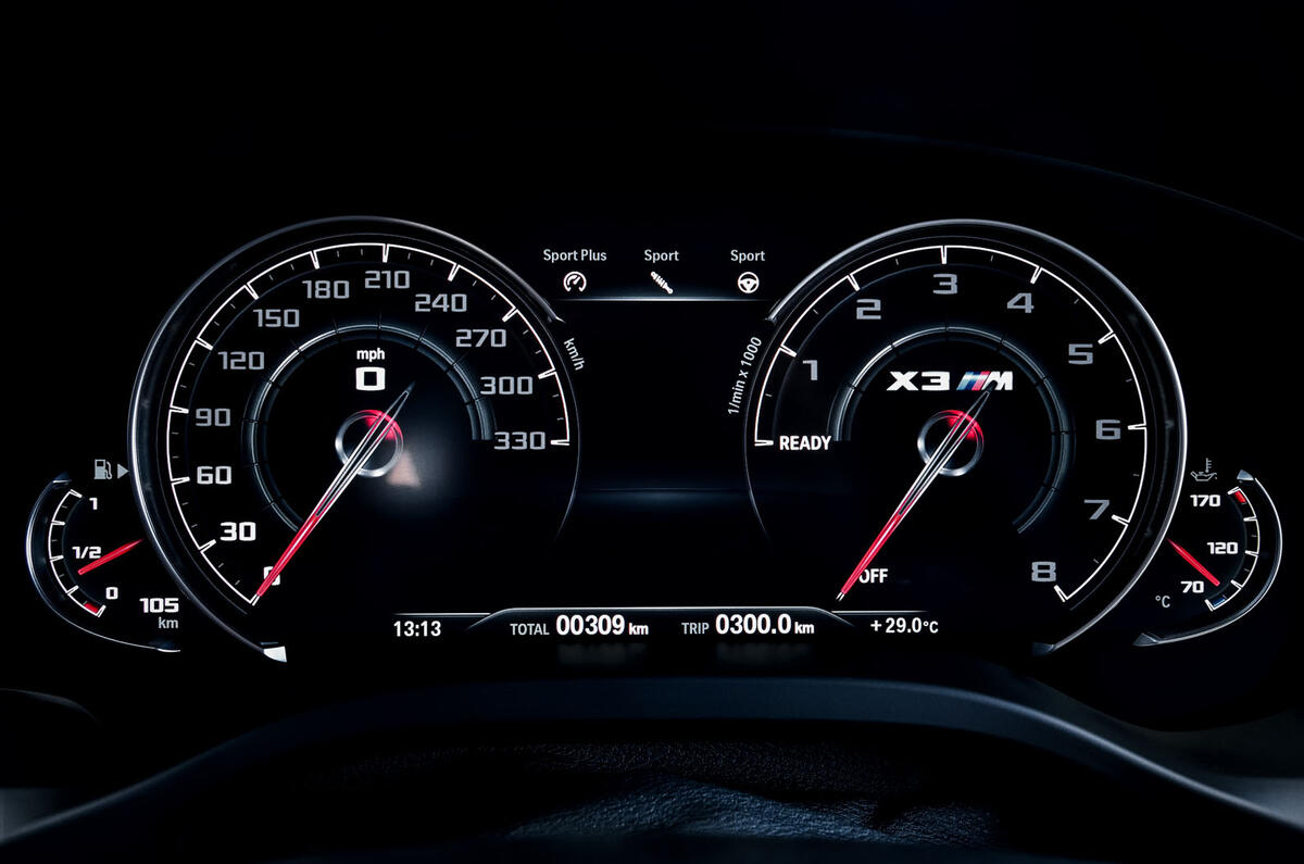 BMW X3M official press - dials