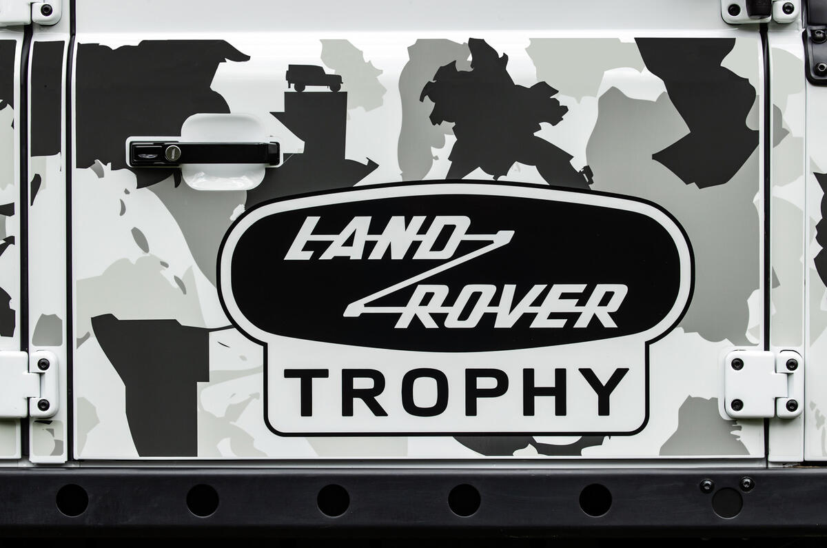 91 Land Rover Classic Defender Works V8 Trophy II side decal 91 Land Rover Classic Defender Works V8 Trophy II side decal