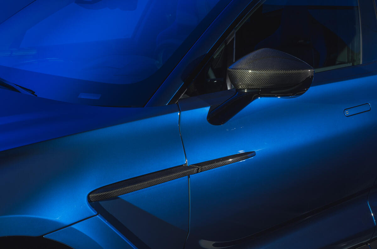 92 Aston Martin DBX 707 Autocar images carbon wing mirror