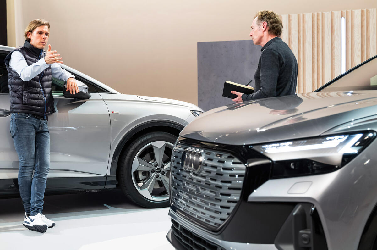 92 Audi Q4 etron 2021 official reveal interview 92 Audi Q4 etron 2021 official reveal interview