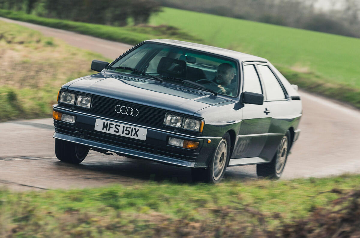 92 Audi quattro meets e tron gt cornering quattro front 92 Audi quattro meets e tron gt cornering quattro front