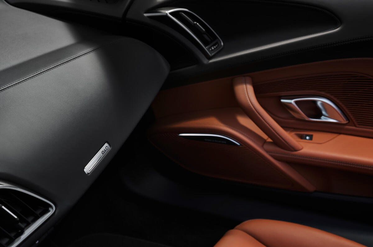 92 Audi R8 Performance RWD 2021 official images interior trim