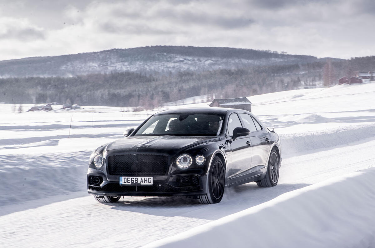 Bentley Flying Spur 2020 development ride - snow