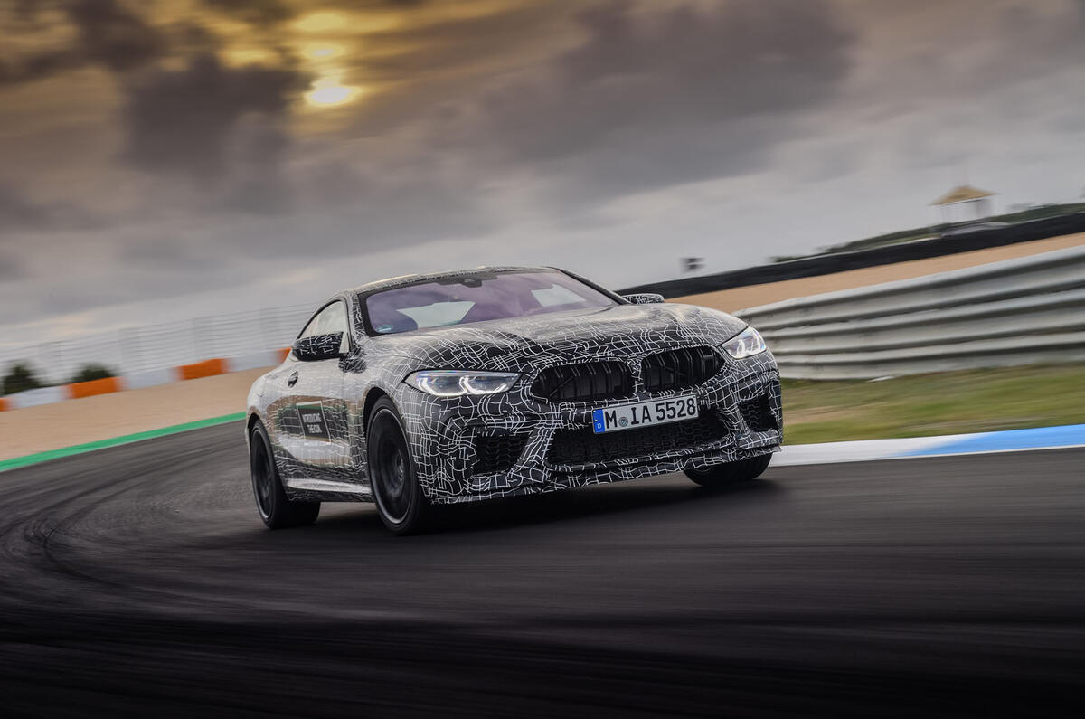 2019 BMW M8 prototype ride - track front