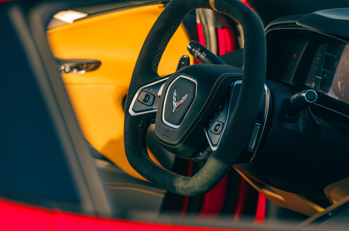 Corvette C8 vs Porsche 911 UK - Corvette steering wheel Corvette C8 vs Porsche 911 UK - Corvette steering wheel