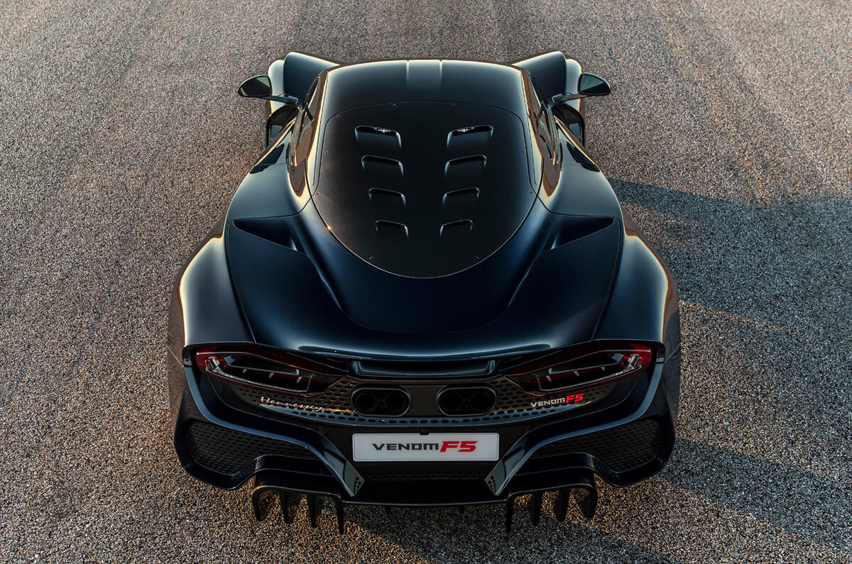 92 Hennesey Venom F5 aero testing official rear