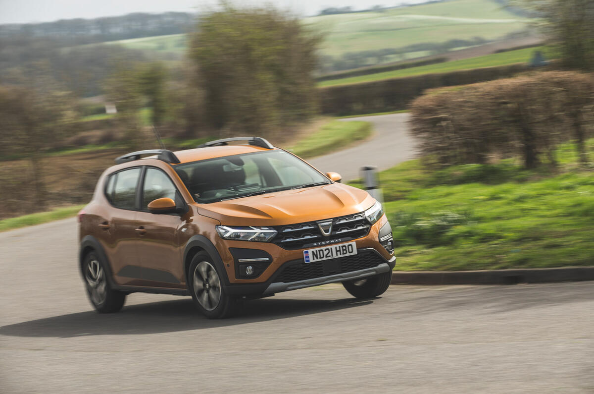 92 long term awards 2021 Dacia Sandero cornering