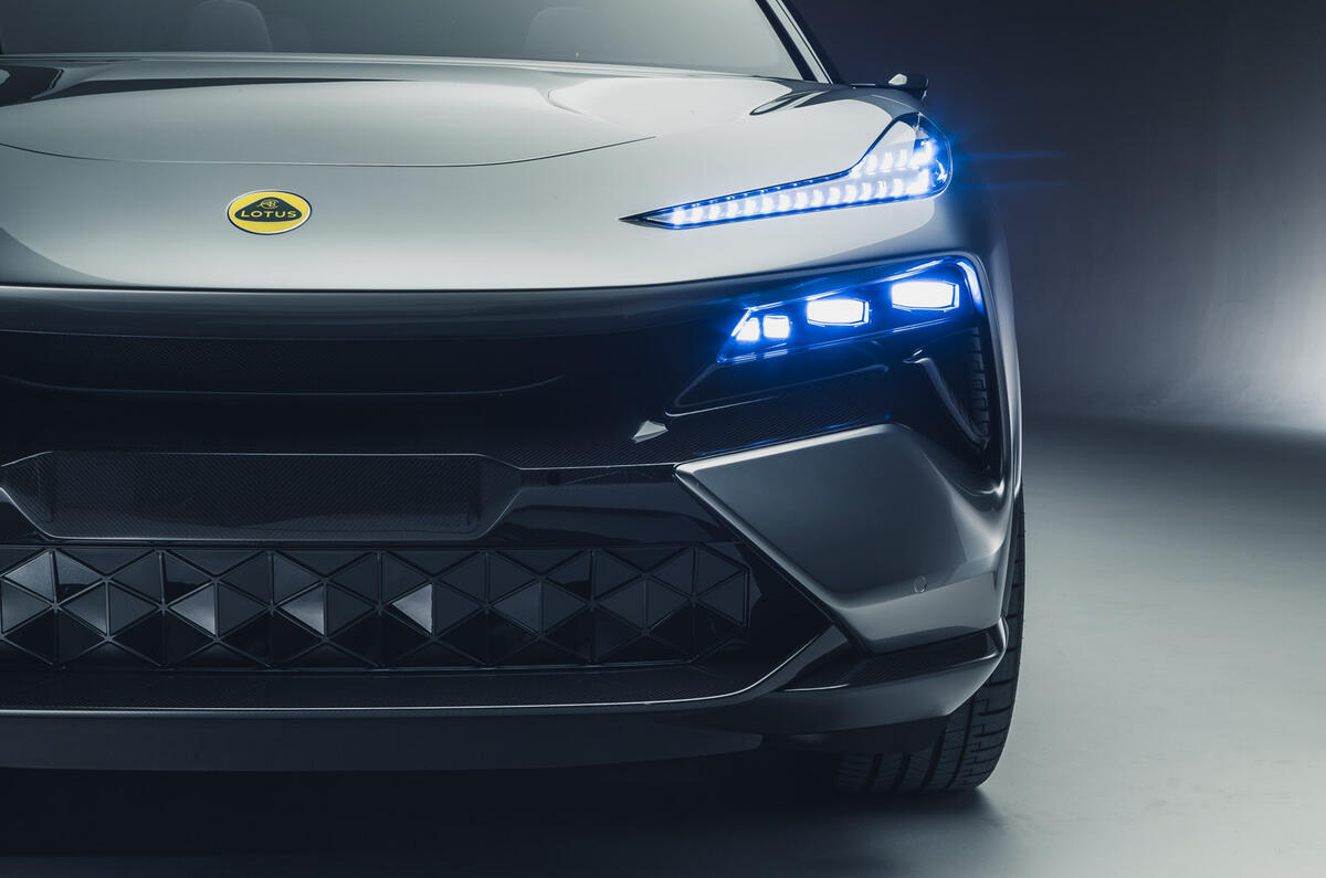 92 Lotus Eletre 2022 official reveal Autocar headlights 92 Lotus Eletre 2022 official reveal Autocar headlights