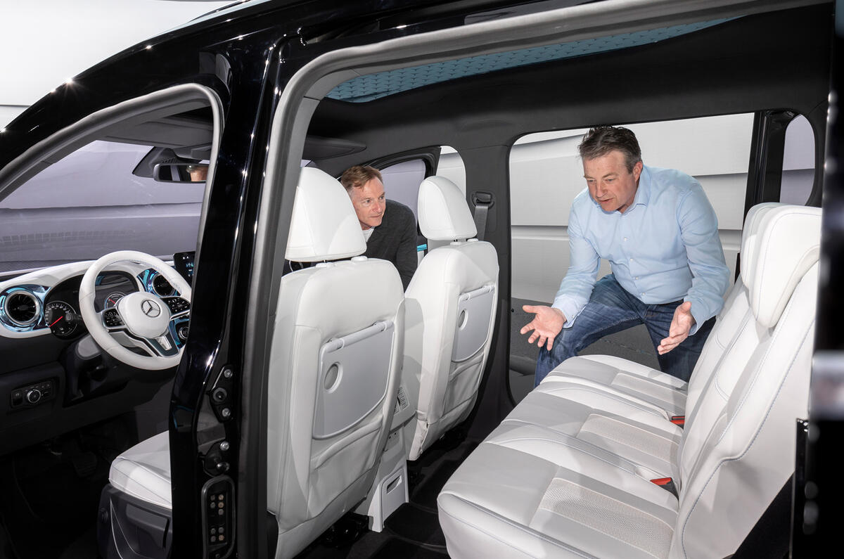 92 Mercedes Concept EQT official reveal middle row interview 92 Mercedes Concept EQT official reveal middle row interview