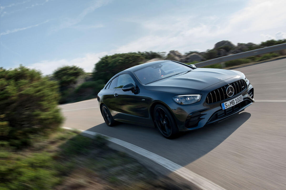 Mercedes-Benz E-Class coupe 2020 facelift - official images - cornering Mercedes-Benz E-Class coupe 2020 facelift - official images - cornering