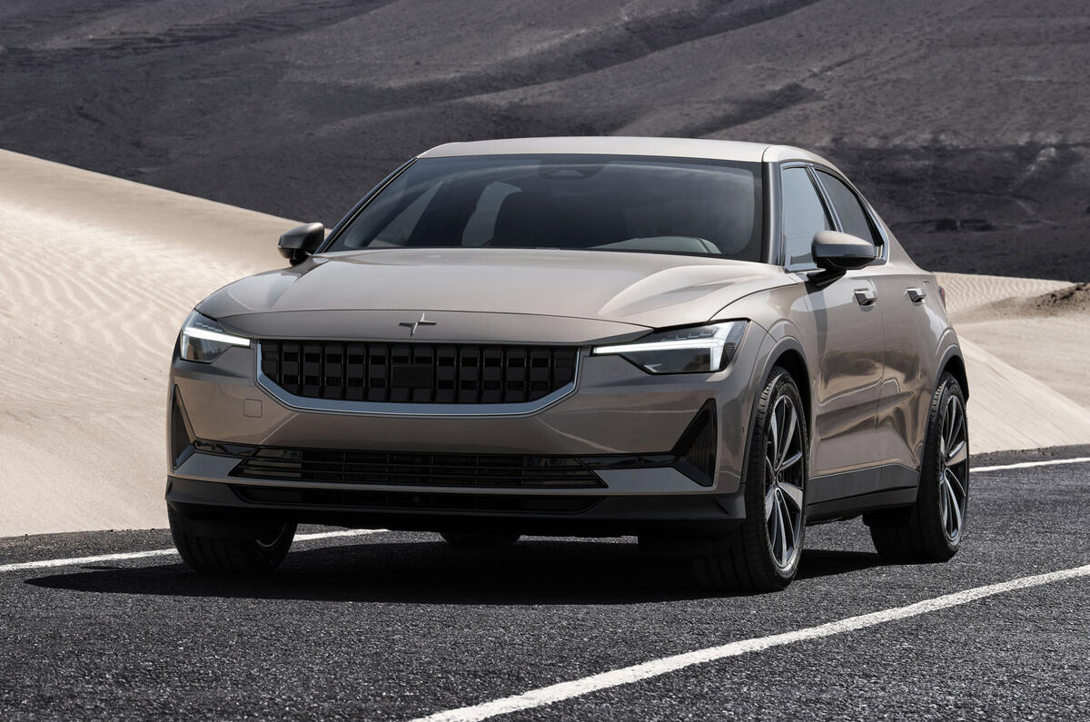92 Polestar 2 official images desert static front 92 Polestar 2 official images desert static front