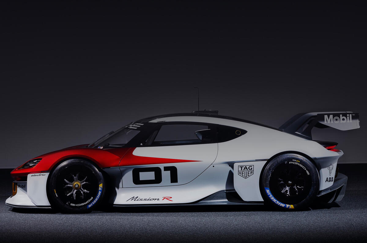 92 Porsche Mission R concept feature studio side