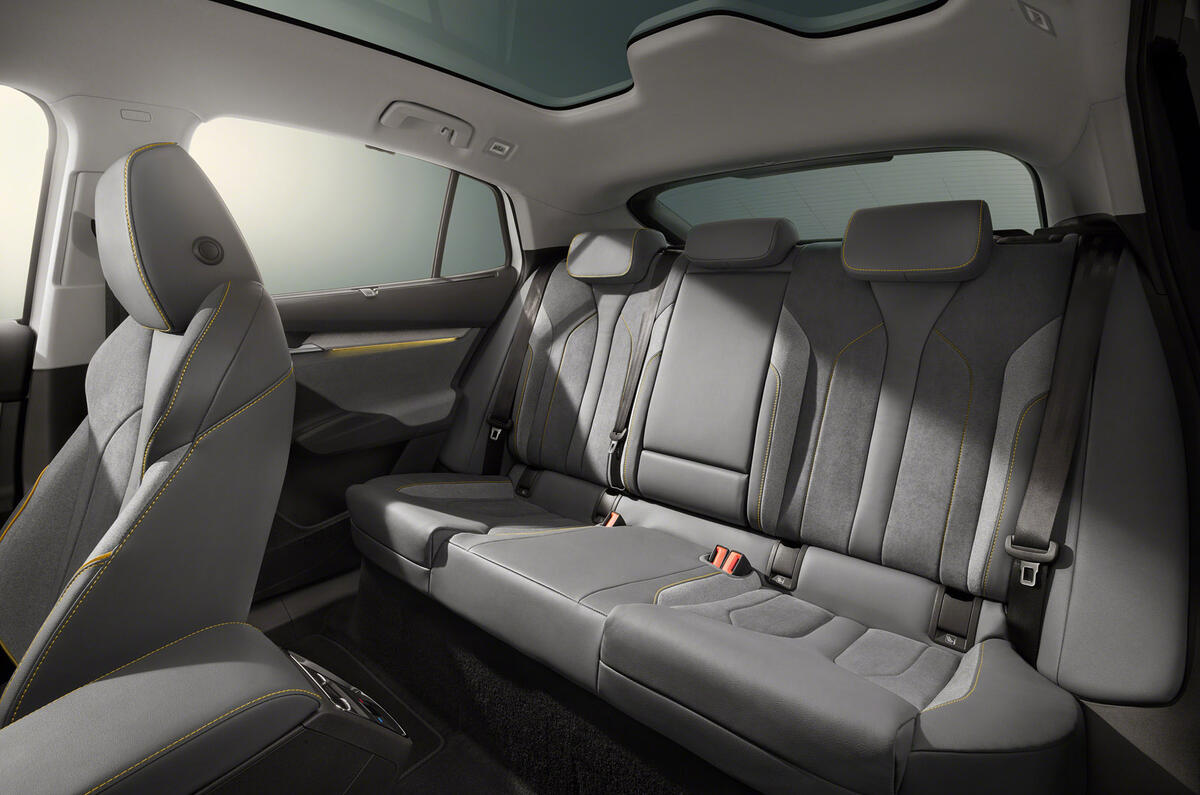 92 Skoda Enyaq coupe official studio rear seats