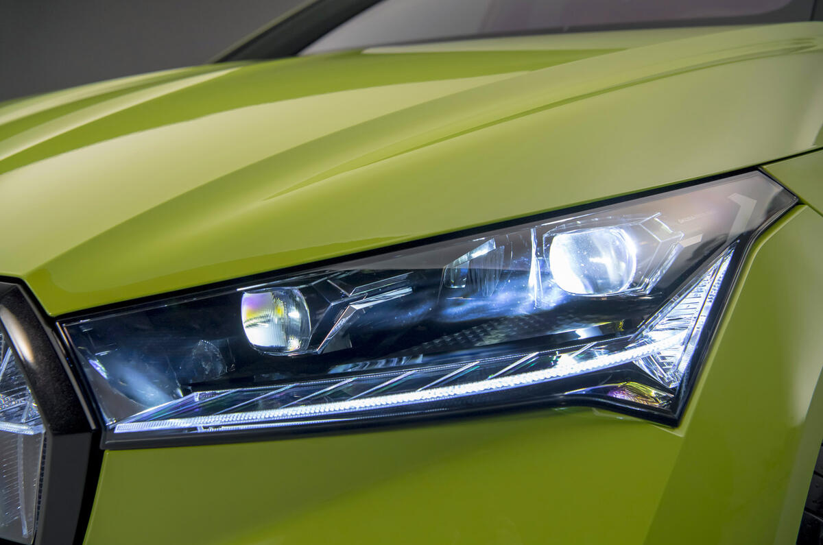 92 Skoda Enyaq coupe vRS 2022 official images headlights