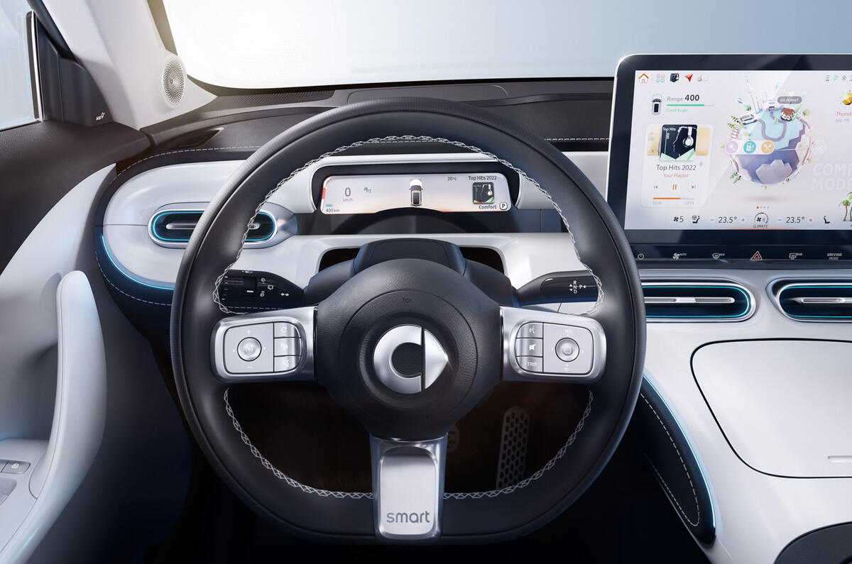 92 Smart #1 2022 official reveal studio static steering wheel 92 Smart #1 2022 official reveal studio static steering wheel