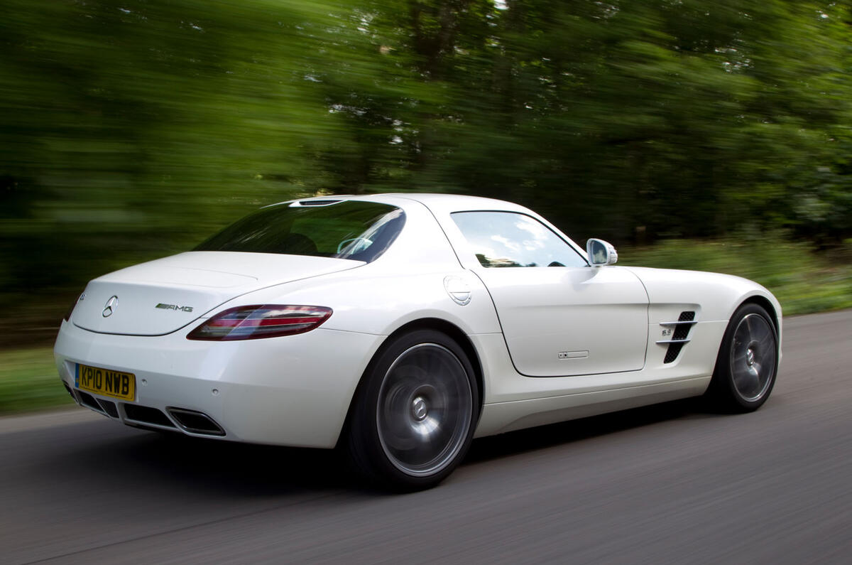 Used buying guide Mercedes-AMG SLS - tracking rear Used buying guide Mercedes-AMG SLS - tracking rear