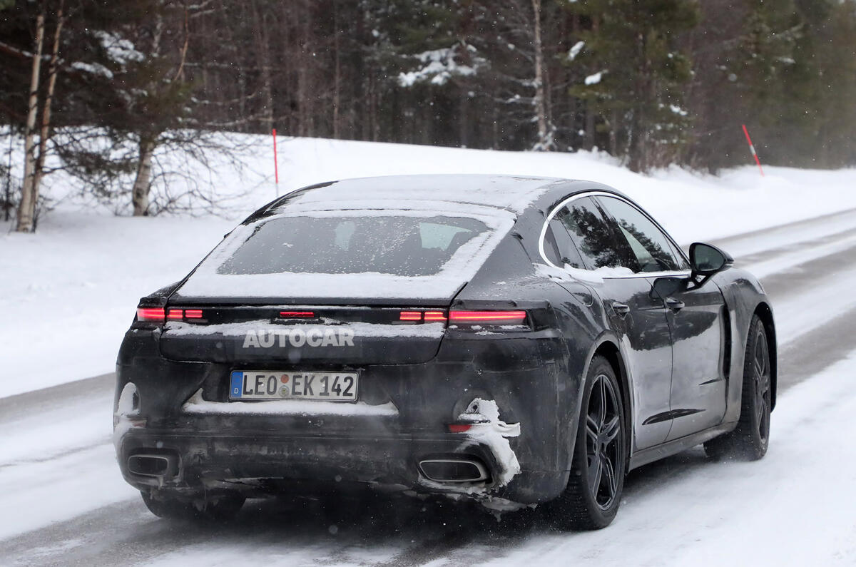 93 2023 porsche panamera spies Mar 22 rear