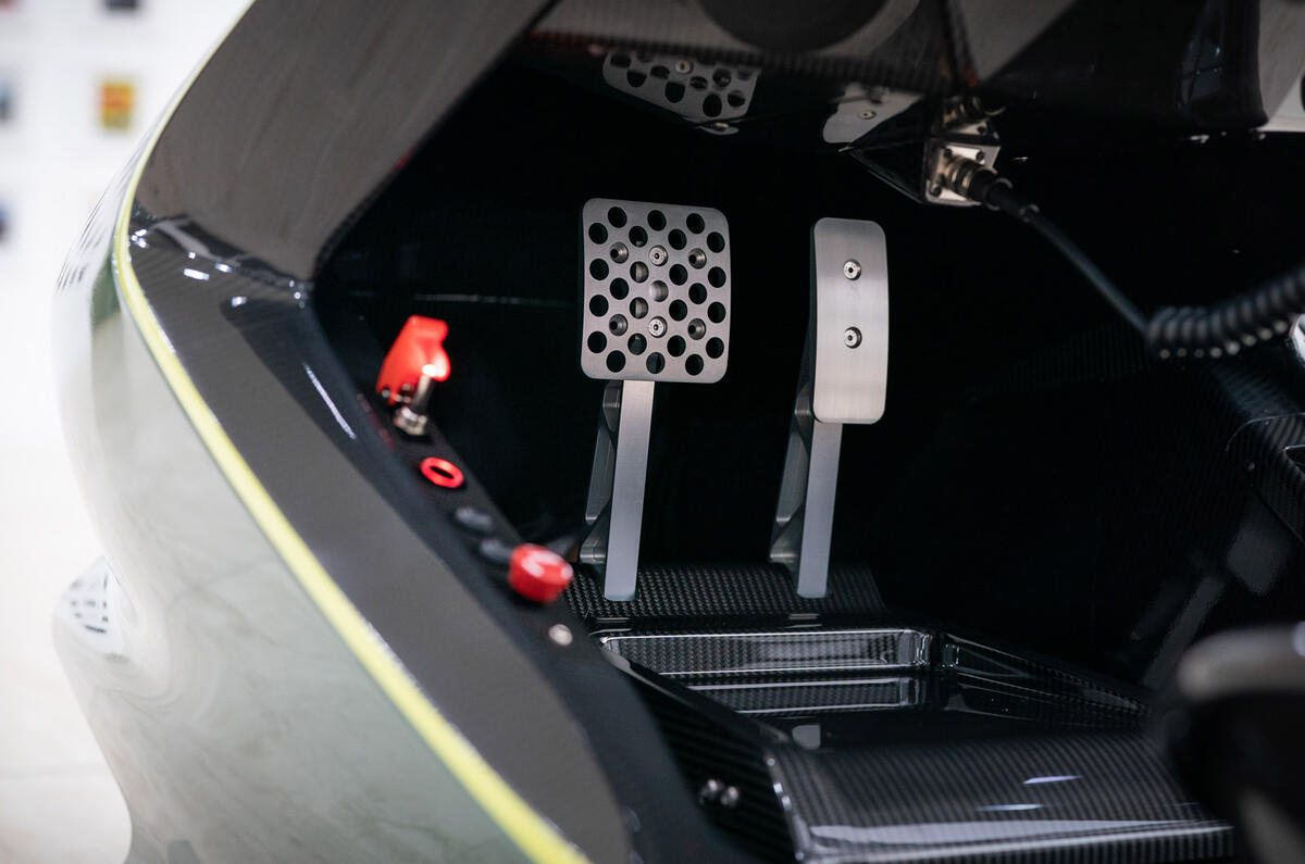93 Aston Martin AMR C01 simulator tested pedals 93 Aston Martin AMR C01 simulator tested pedals