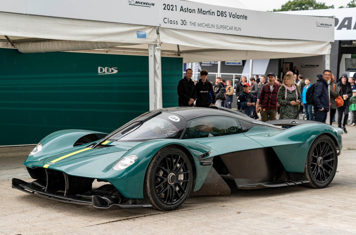 93 Aston Martin Valkyrie Goodwood passenger ride paddock 93 Aston Martin Valkyrie Goodwood passenger ride paddock