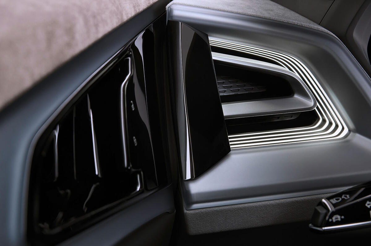 Audi Q4 E-tron electric SUV Geneva 2019 official press images - digital mirrors