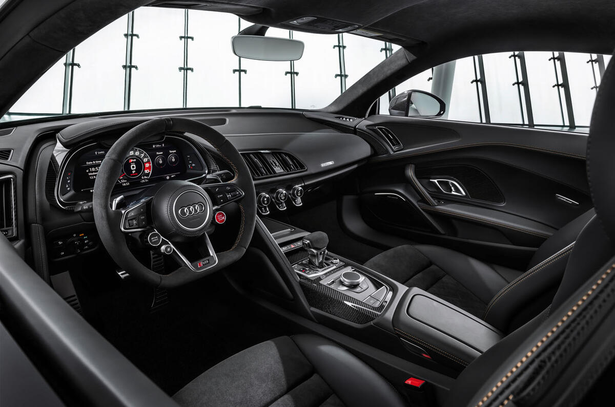 Audi R8 V10 Decennium official press images - cabin
