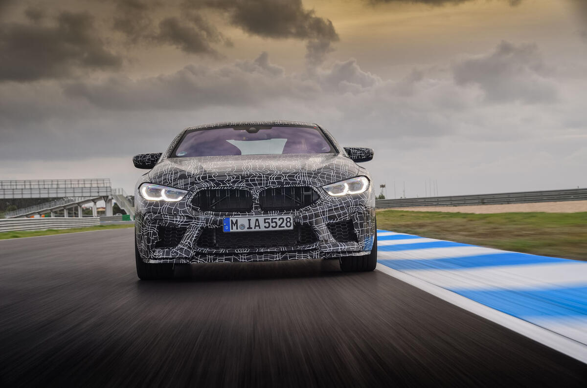 2019 BMW M8 prototype ride - track nose