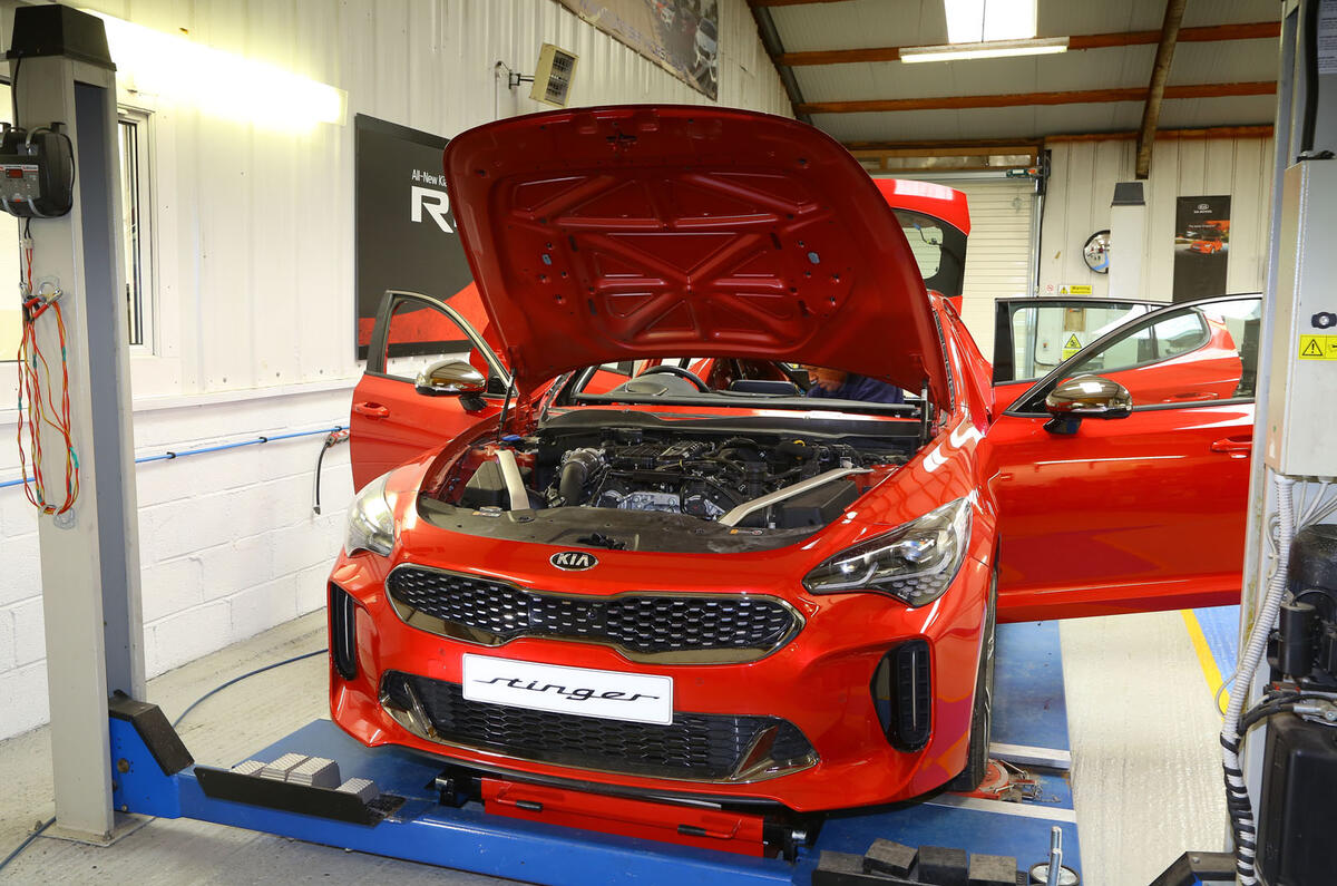 99 Kia Stinger GT420 racer - workshop front
