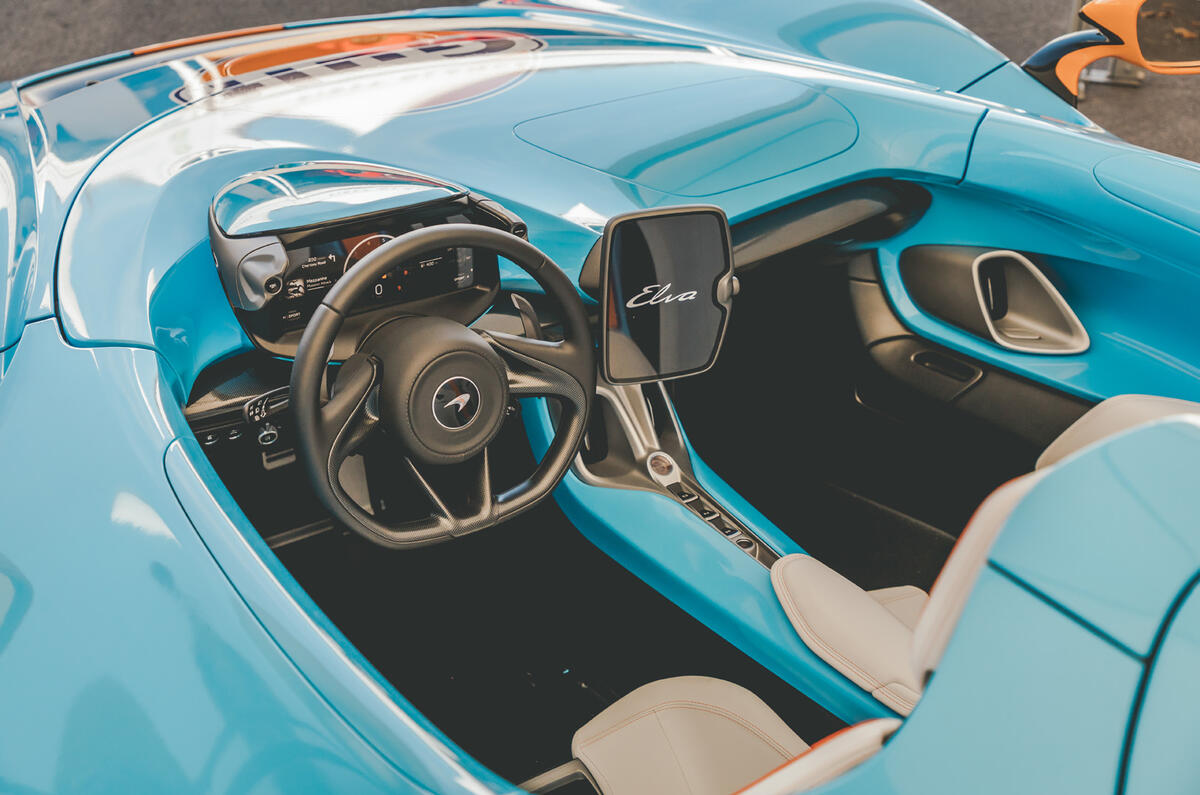 McLaren Elva Goodwood Speedweek reveal - dashboard
