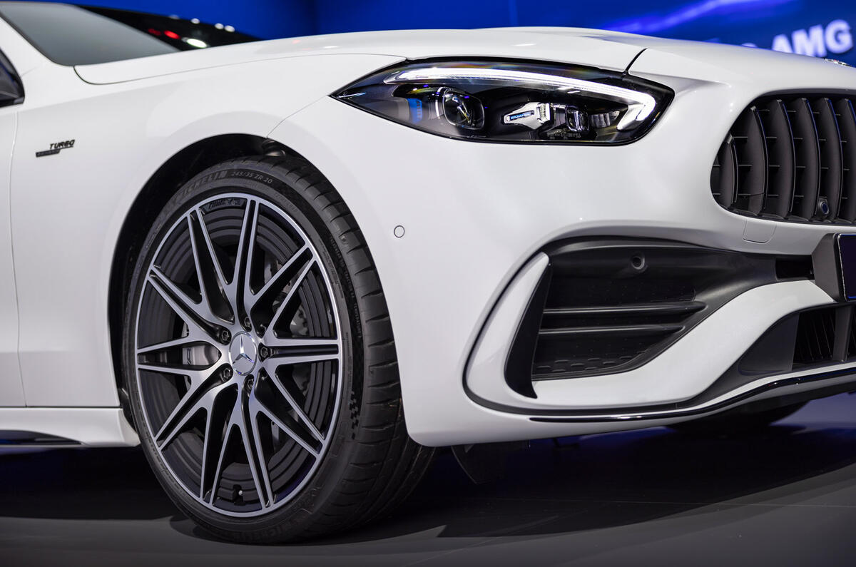 93 Mercedes AMG C43 2022 official reveal studio wheels