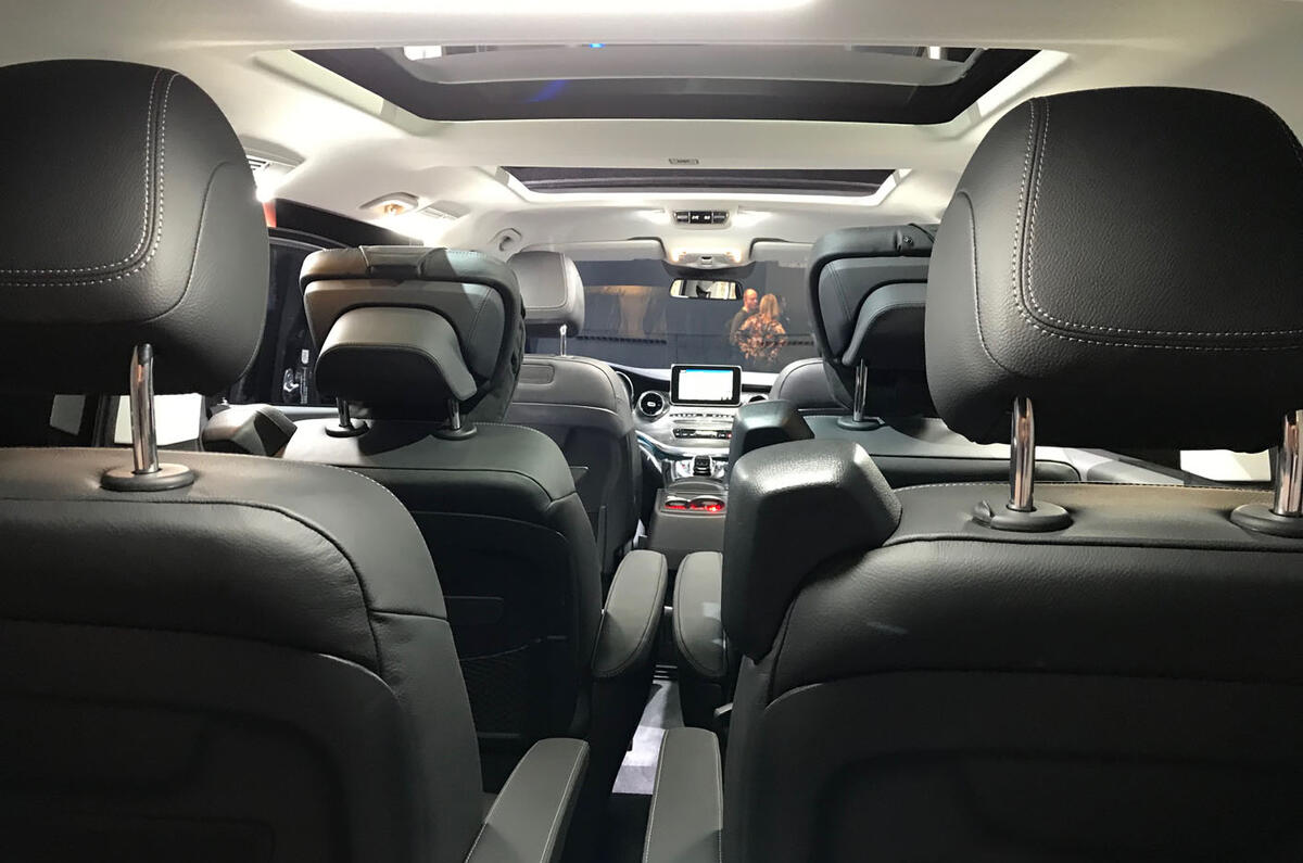 Mercedes-Benz V-Class 2019 reveal - rear seats