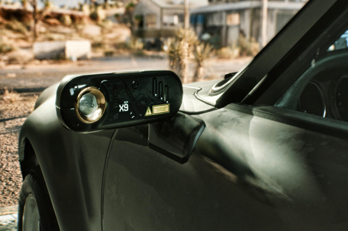 Porsche 911 Cyberpunk 2077 tie-in - wing mirrors rear Porsche 911 Cyberpunk 2077 tie-in - wing mirrors rear
