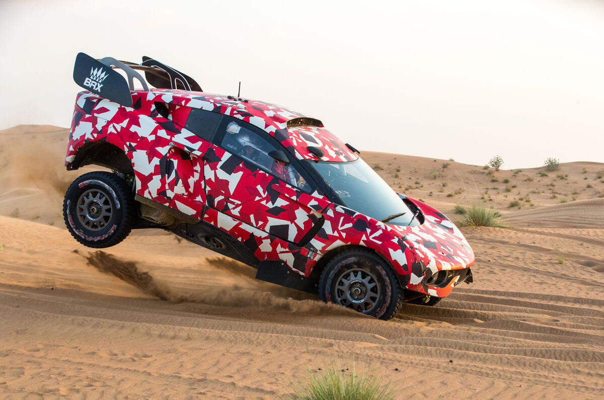 Prodrive BRX T1 in the desert - jump Prodrive BRX T1 in the desert - jump