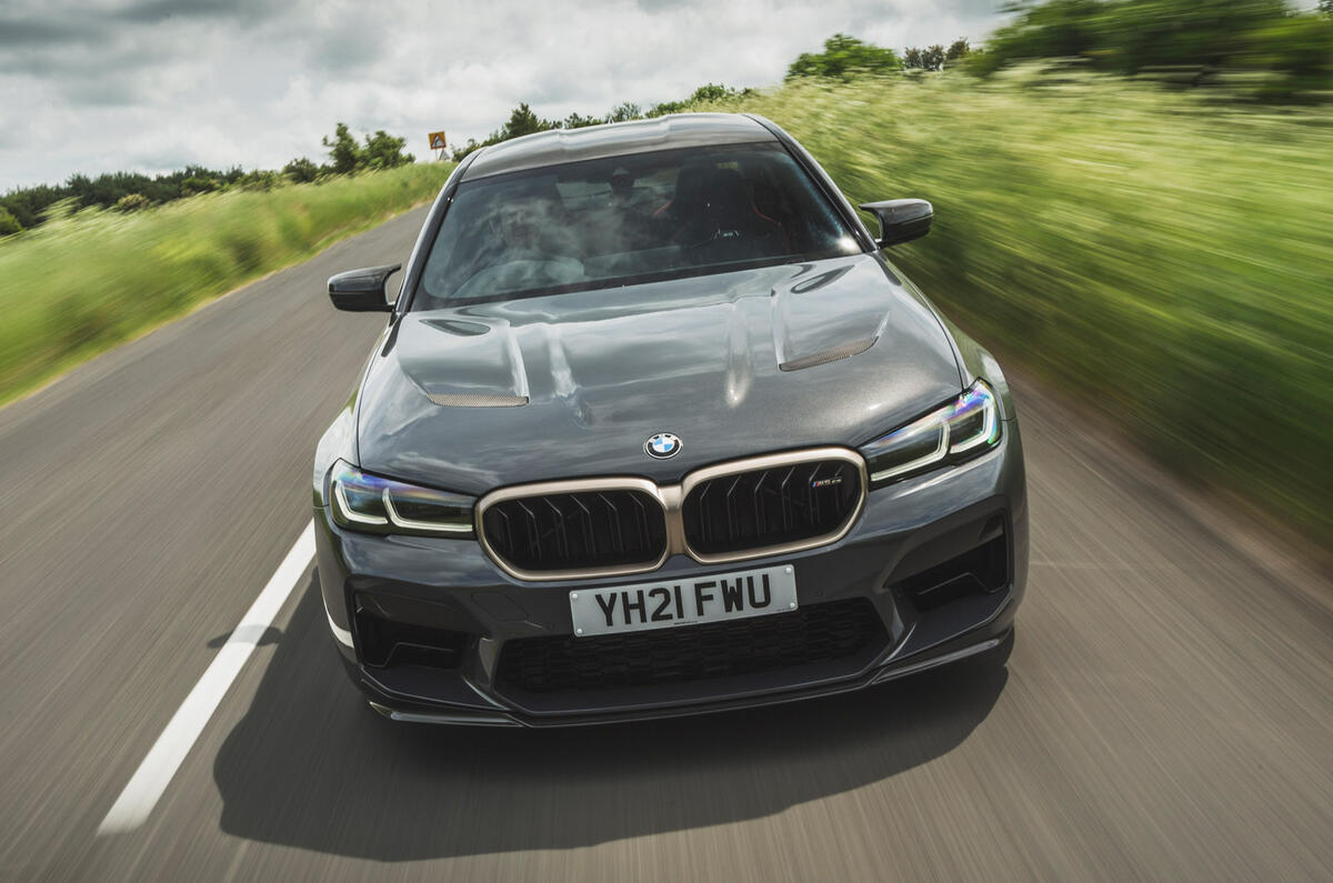 93 road testers cars of 2021 BMW M5 CS nose