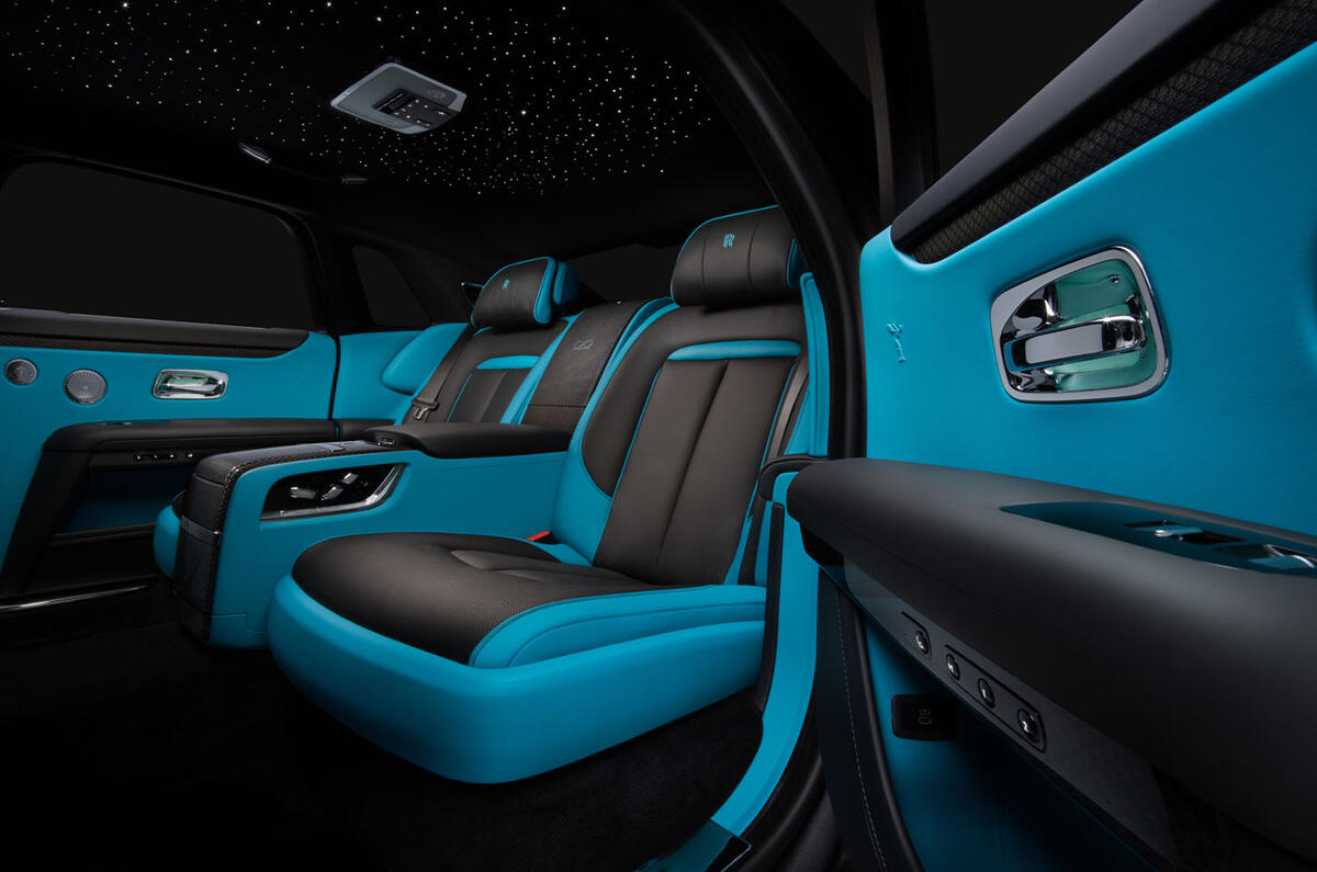 93 Rolls Ghost black badge 2021 official images rear seats 93 Rolls Ghost black badge 2021 official images rear seats