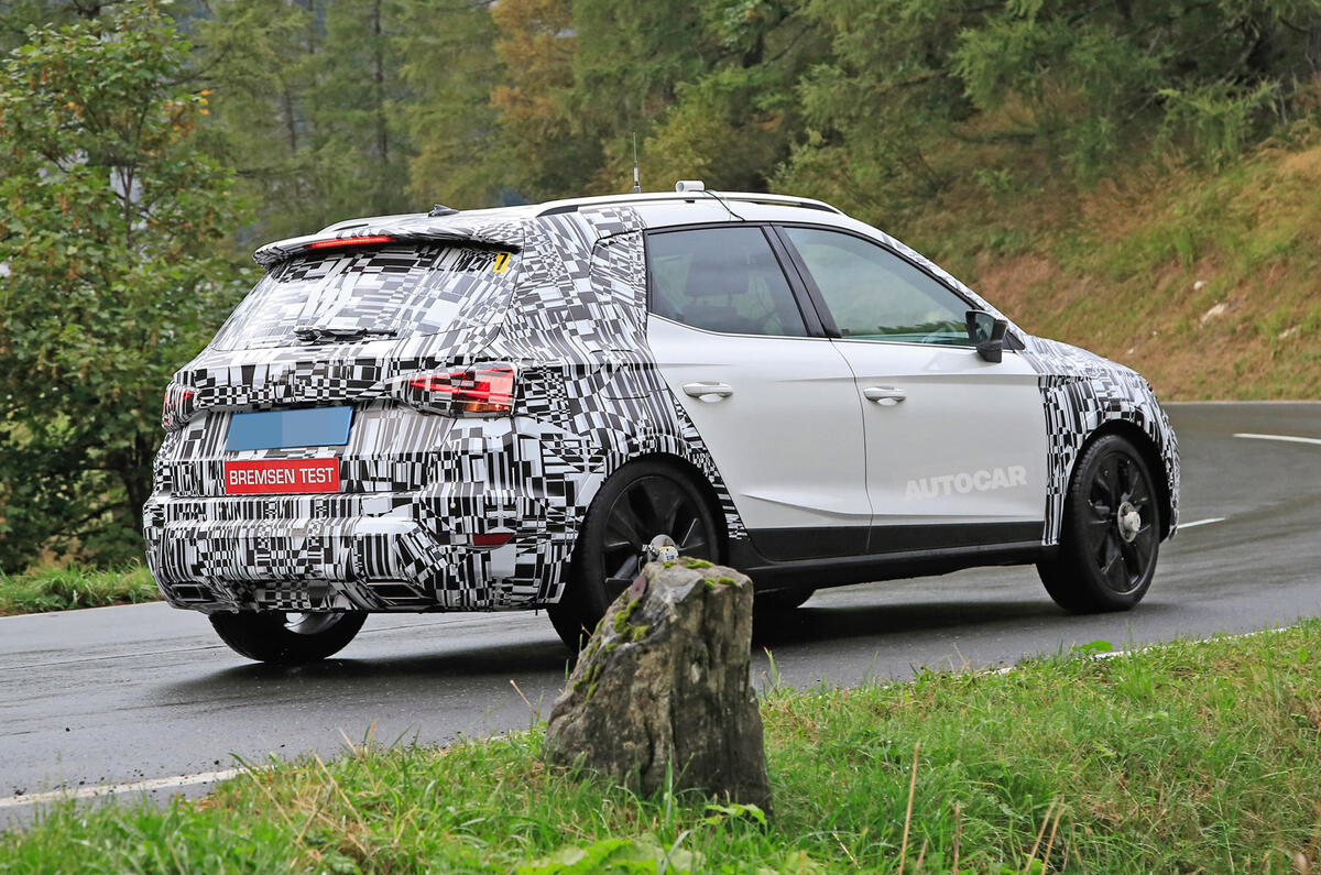 2022 Seat Arona spy images - on the road side rear 2022 Seat Arona spy images - on the road side rear