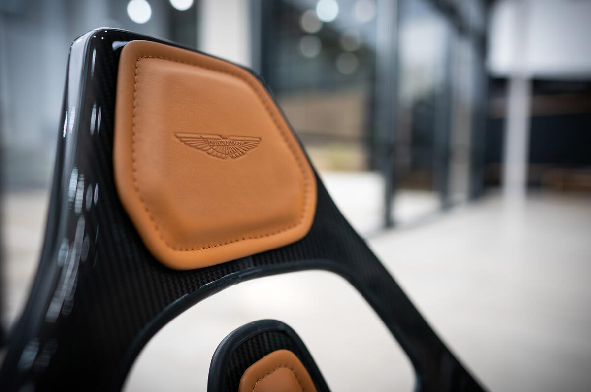 94 Aston Martin AMR C01 simulator tested seat stitching 94 Aston Martin AMR C01 simulator tested seat stitching