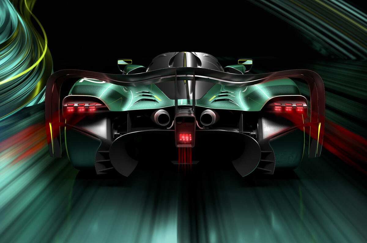 94 Aston Martin Valkyrie AMR Pro official reveal rear end 94 Aston Martin Valkyrie AMR Pro official reveal rear end