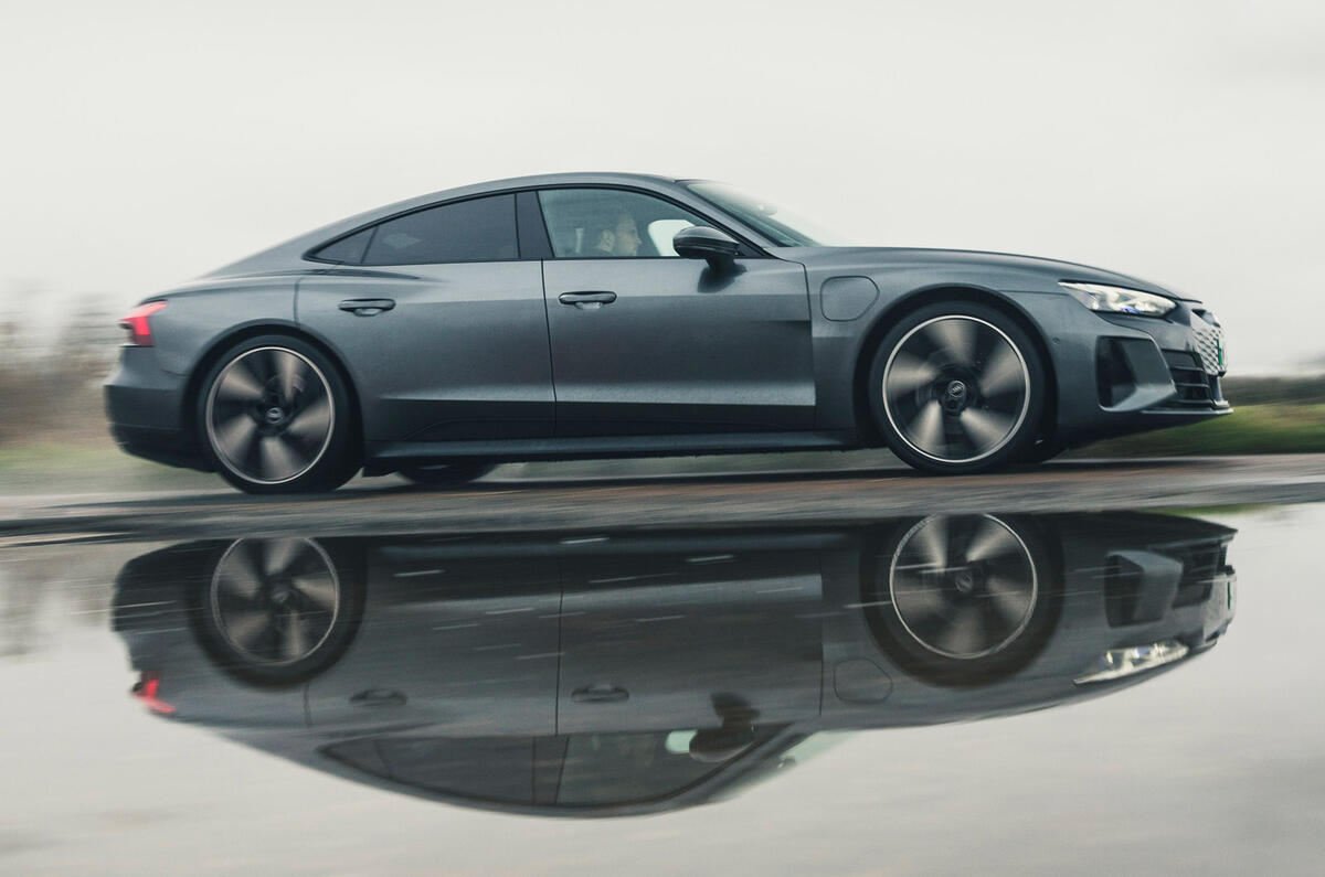 94 Audi quattro meets e tron gt side pan etron 94 Audi quattro meets e tron gt side pan etron