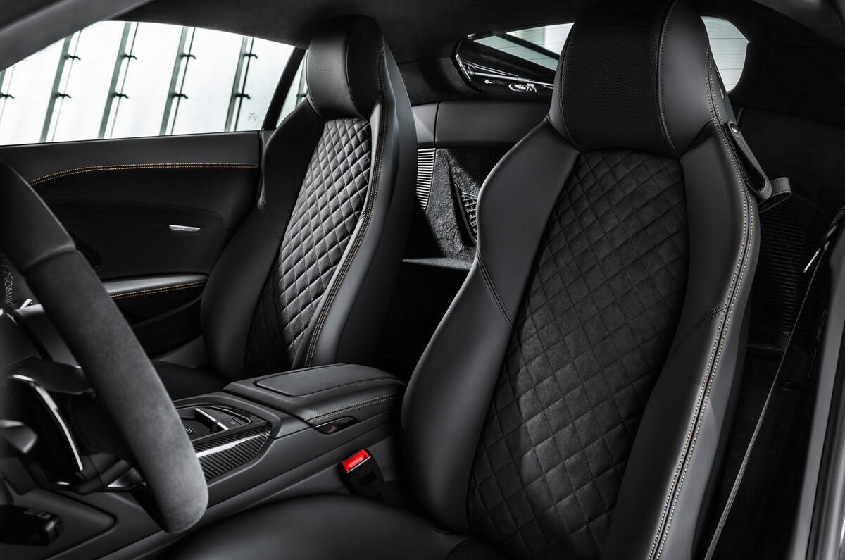 Audi R8 V10 Decennium official press images - seats