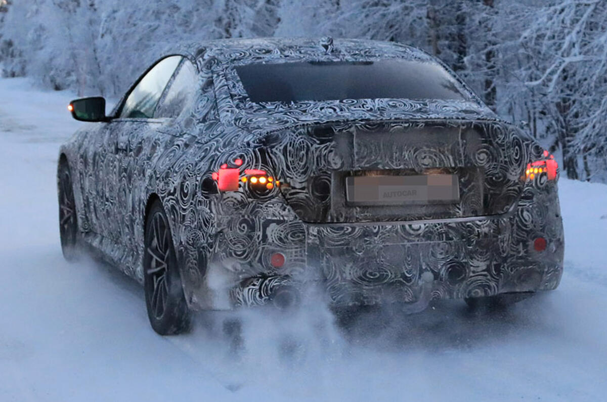 BMW 2 Series Coupe winter test spy images - rear end BMW 2 Series Coupe winter test spy images - rear end