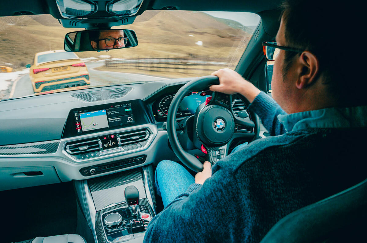 94 BMW M3 vs Audi RS3 saloon 2021 MS driving