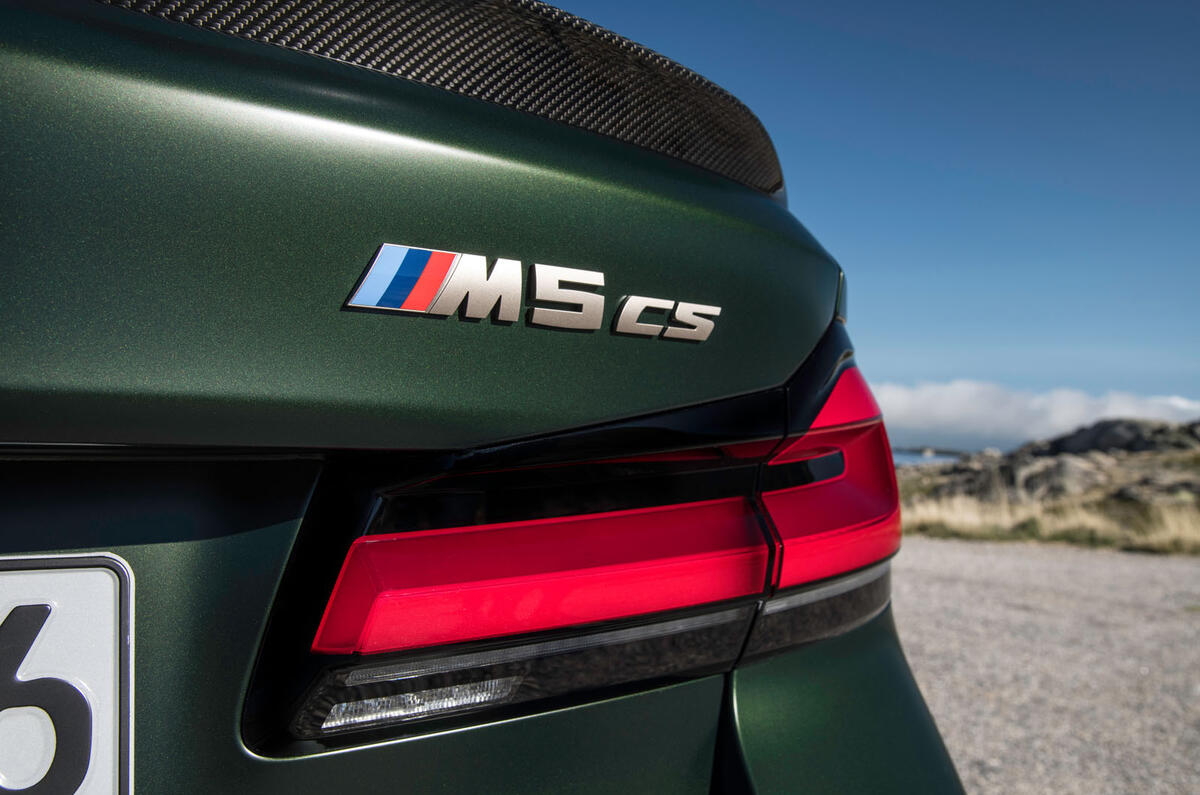 94 BMW M5 CS 2021 official reveal rear badge 94 BMW M5 CS 2021 official reveal rear badge